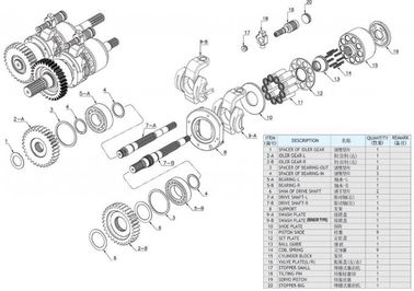 High Efficiency Hydraulic Piston Pump Spare Parts , K5V200 Kawasaki Spare Parts