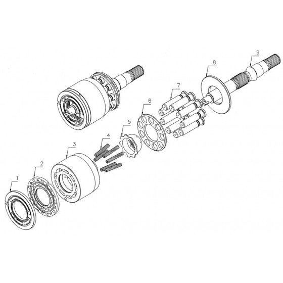 Performance Sauer Danfoss Pump Parts , SPV6-119 Hydraulic Pump Excavator Parts